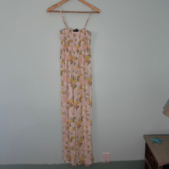 Arden B. Tropical Print Lightweight Wide Leg Jumpsuit Size S - Picture 3 of 11